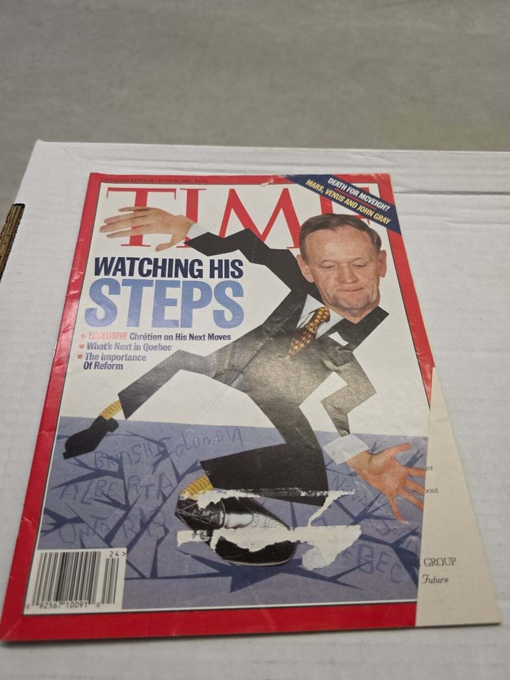 TIME Magazine June 16 1997 Canadian Edition Jean Chrétien Cover
